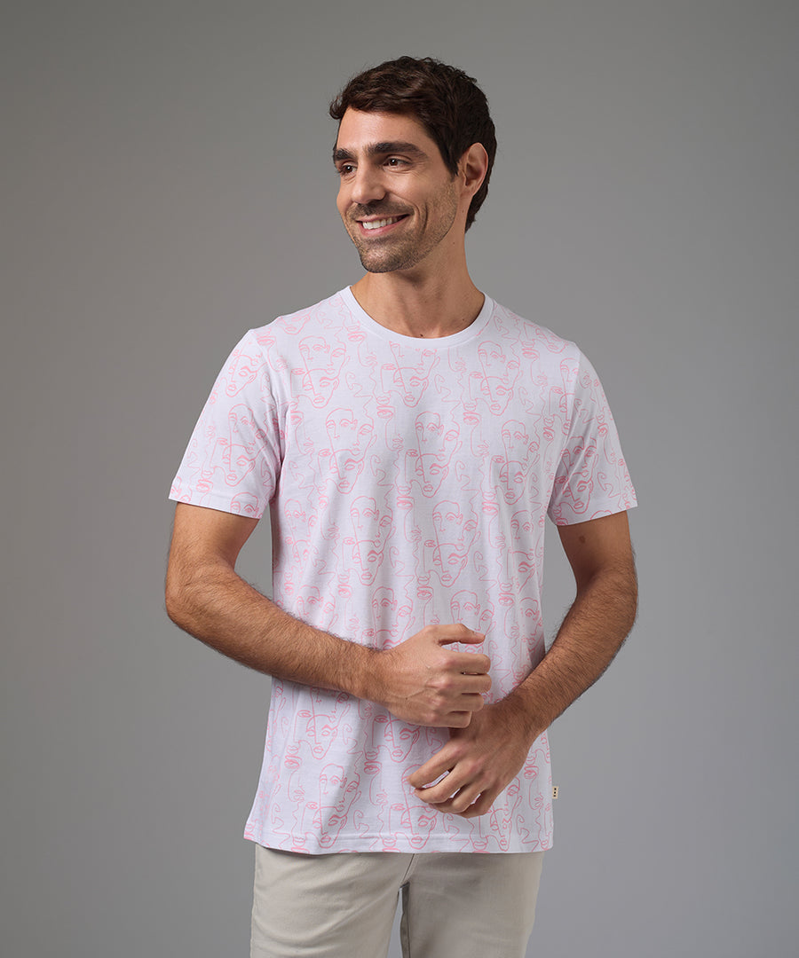 POLO MANGA CORTA JERSEY ESTAMPADO CARAS FULL PRINT BLANCO PV26