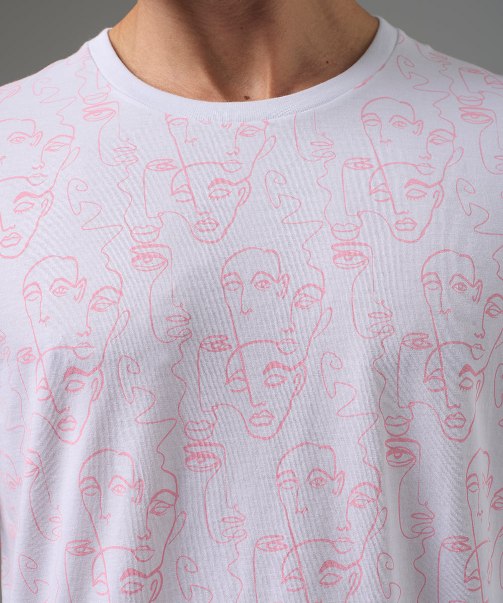 POLO MANGA CORTA JERSEY ESTAMPADO CARAS FULL PRINT BLANCO PV26