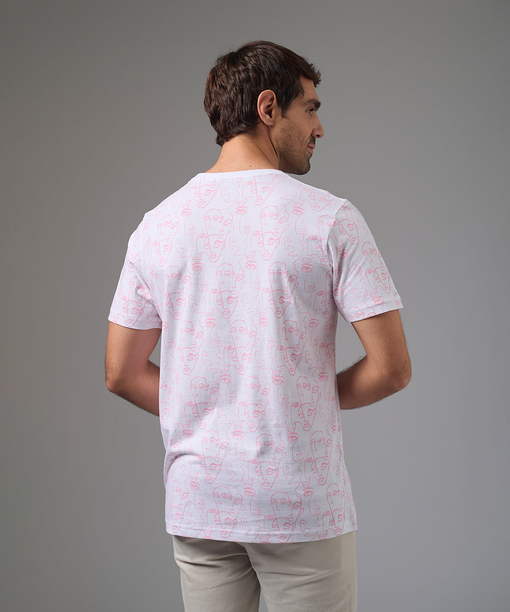POLO MANGA CORTA JERSEY ESTAMPADO CARAS FULL PRINT BLANCO PV26