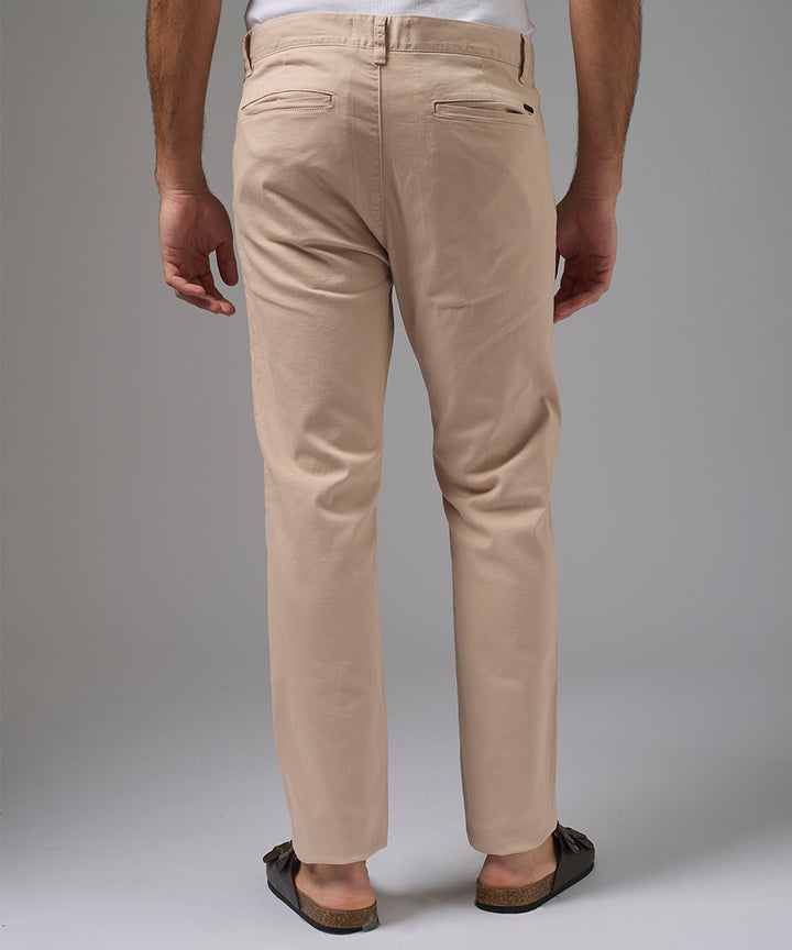 PANTALON DRILL FLAT FRONT SLIM FIT BEIGE TT26