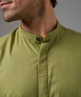 CAMISA MANGA LARGA ROLL UP CASUAL LOOK LINO CR C.NERU CLASSIC FIT VERDE CLARO PV26