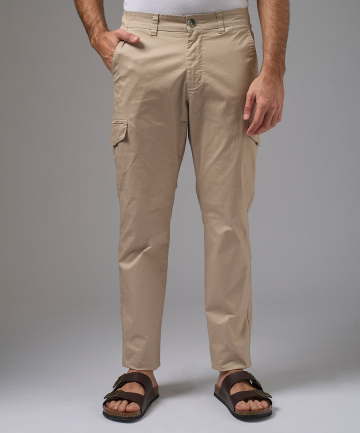 PANTALON DRILL LOOK CARGO SLIM FIT BEIGE PV26
