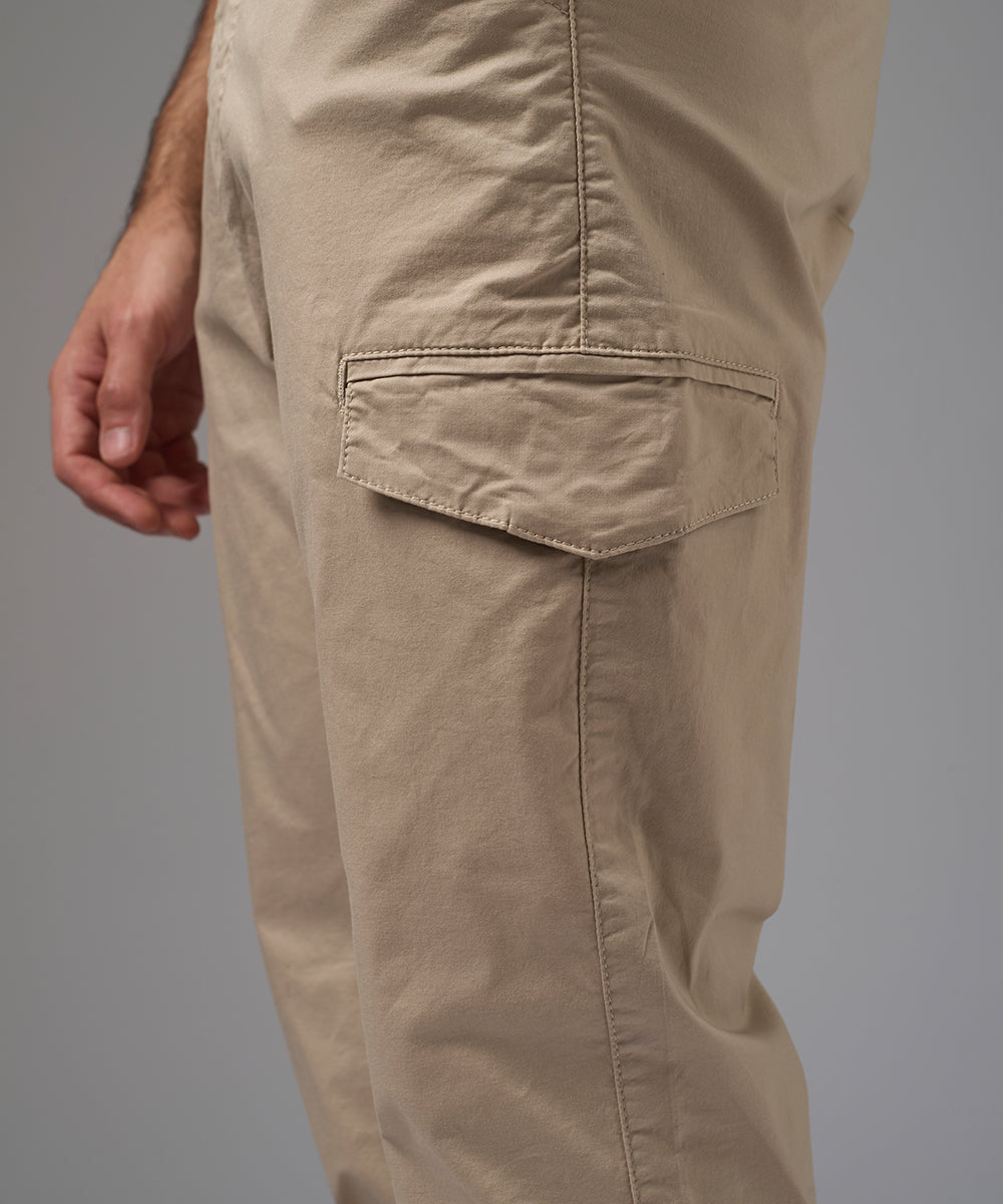 PANTALON DRILL LOOK CARGO SLIM FIT BEIGE PV26