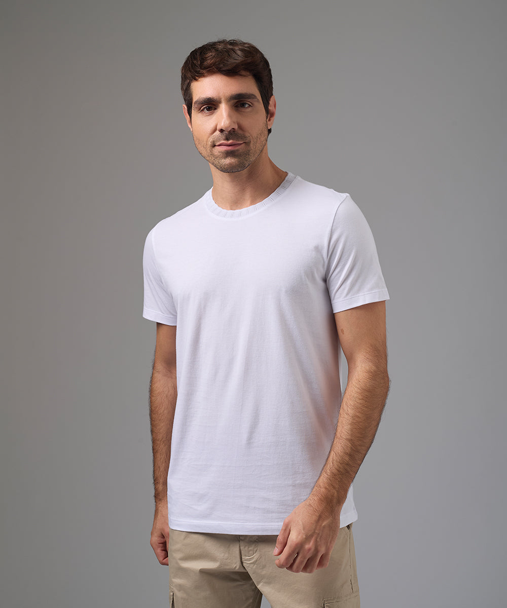 POLO MANGA CORTA JERSEY CUELLO RECTILINEO BLANCO PV26
