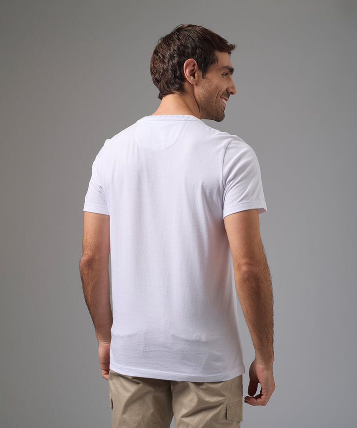 POLO MANGA CORTA JERSEY CUELLO RECTILINEO BLANCO PV26