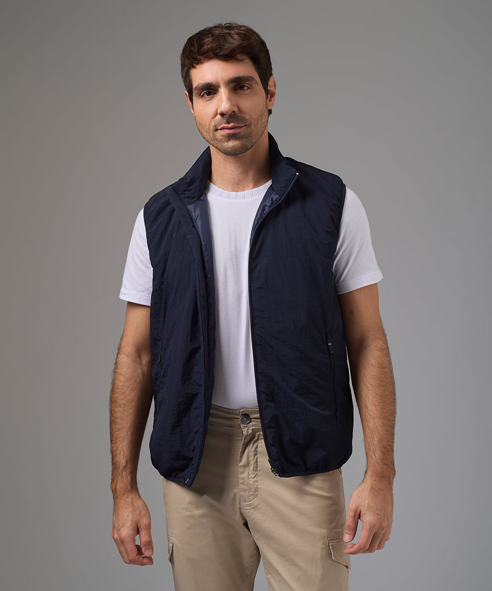 CHALECO IMPERMEABLE LIGERO AZUL MARINO PV26