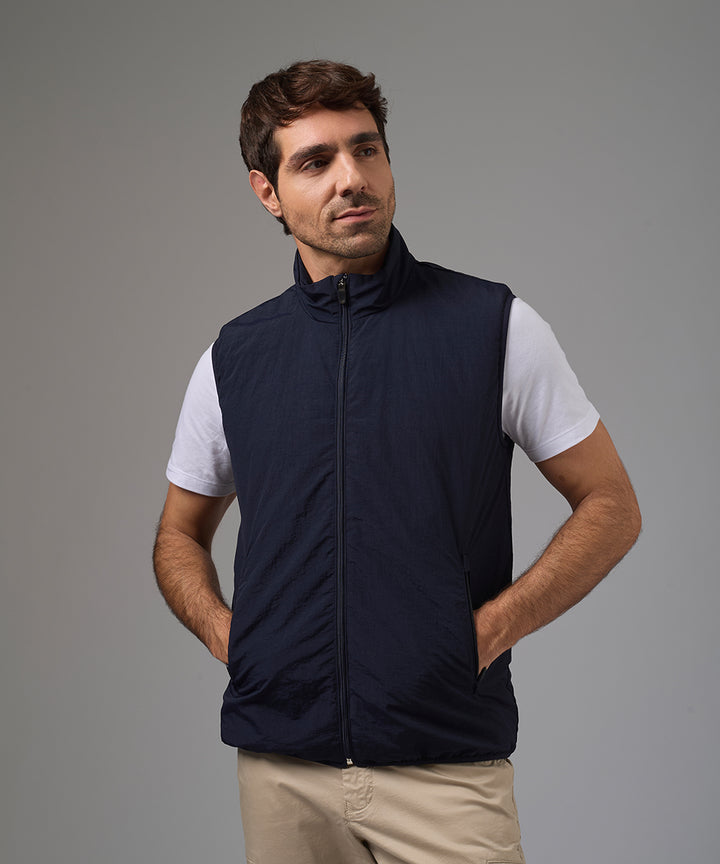 CHALECO IMPERMEABLE LIGERO AZUL MARINO PV26