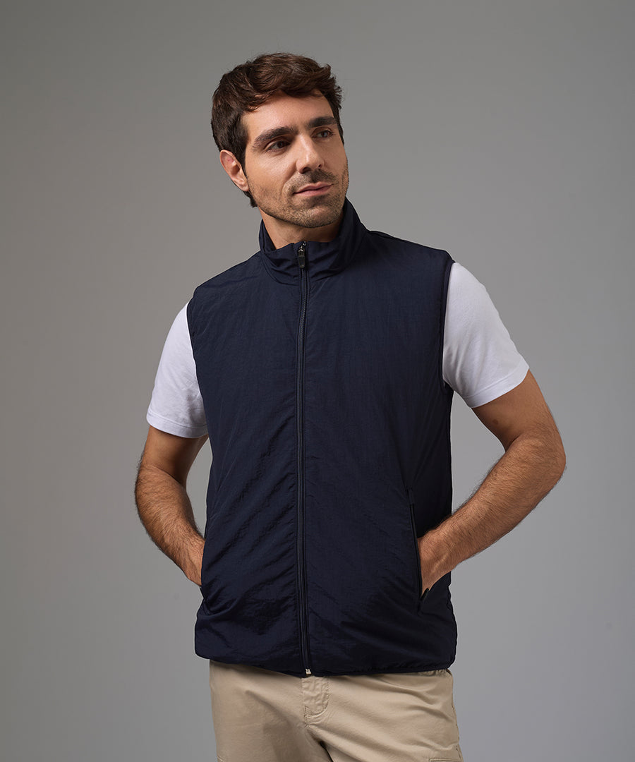 CHALECO IMPERMEABLE LIGERO AZUL MARINO PV26