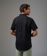 CAMISA MANGA CORTA CASUAL LOOK LINO CR BUTTON DOWN CLASSIC FIT NEGRO PV26