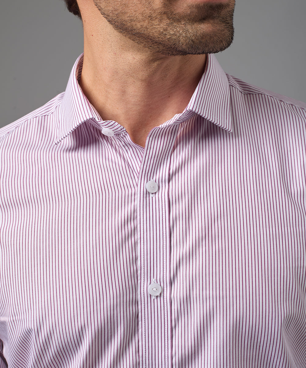 CAMISA DE VESTIR MANGA LARGA ALGODÓN CUELLO SPREAD