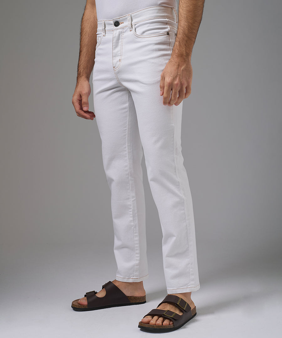 PANTALON DENIM REGULAR FIT BLANCO PV26