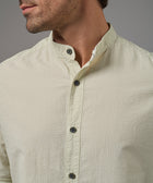 CAMISA MANGA LARGA SEER SUCKER CUELLO NERU CLASSIC FIT VERDE AGUA PV26