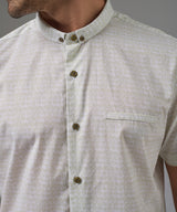 CAMISA MANGA CORTA CUELLO MICRO BD CLASSIC FIT VERDE ESTAMPADO PV26