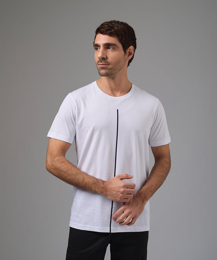 POLO MANGA CORTA JERSEY ESTAMPADO SECTORIZADO BLANCO PV26