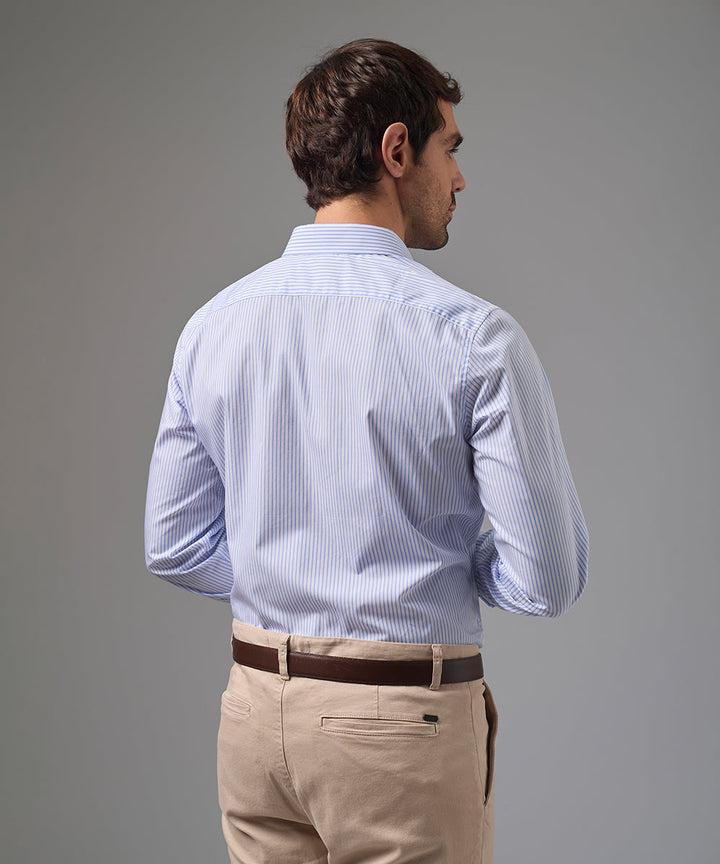 CAMISA DE VESTIR MANGA LARGA ALGODÓN CUELLO SPREAD