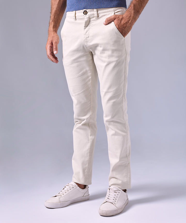 PANTALON DRILL FLAT FRONT SLIM FIT HUESO OI24