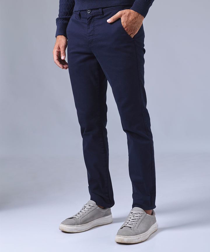 PANTALON DRILL FLAT FRONT SLIM FIT AZUL MARINO TT24