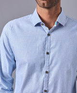CAMISA MANGA LARGA PECHERA OJAL CLASSIC FIT VERDE CUADROS OI24