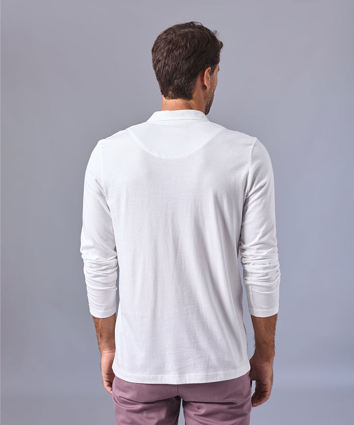 POLO MANGA LARGA JERSEY CUELLO RESORT HUESO OI24