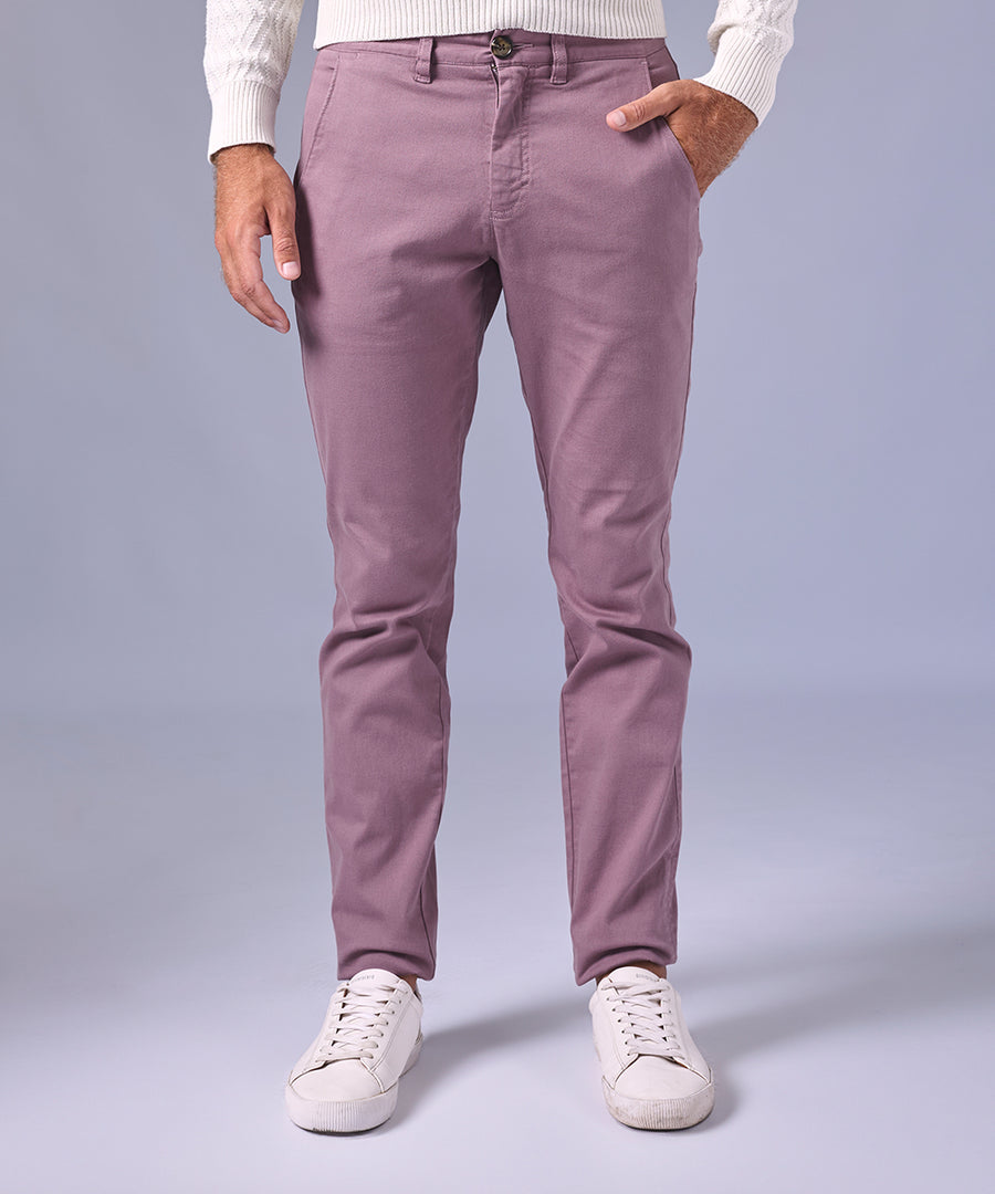 PANTALON DRILL FLAT FRONT  SLIM FIT UVA OI24