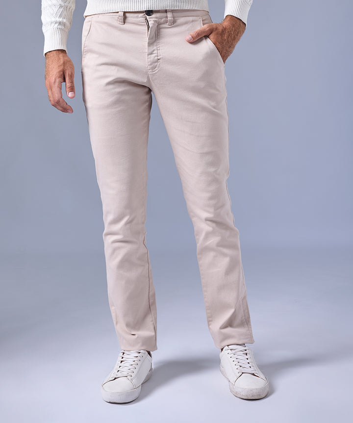 PANTALON DRILL FLAT FRONT SLIM FIT BEIGE TT24