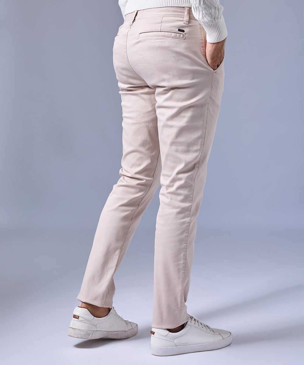 PANTALON DRILL FLAT FRONT SLIM FIT BEIGE TT24