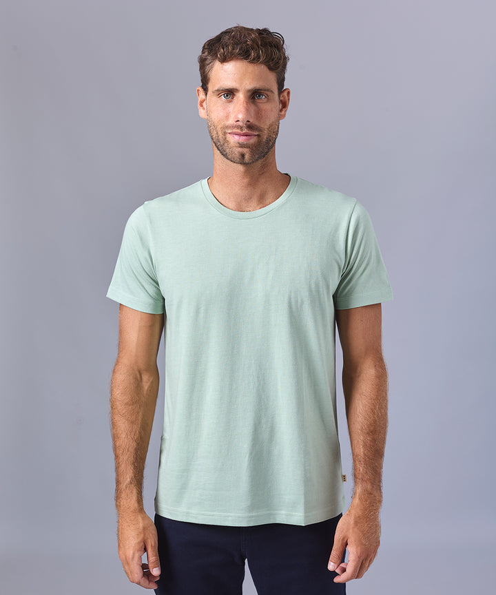 POLO MANGA CORTA BASICO CUELLO REDONDO VERDE CLARO OI24