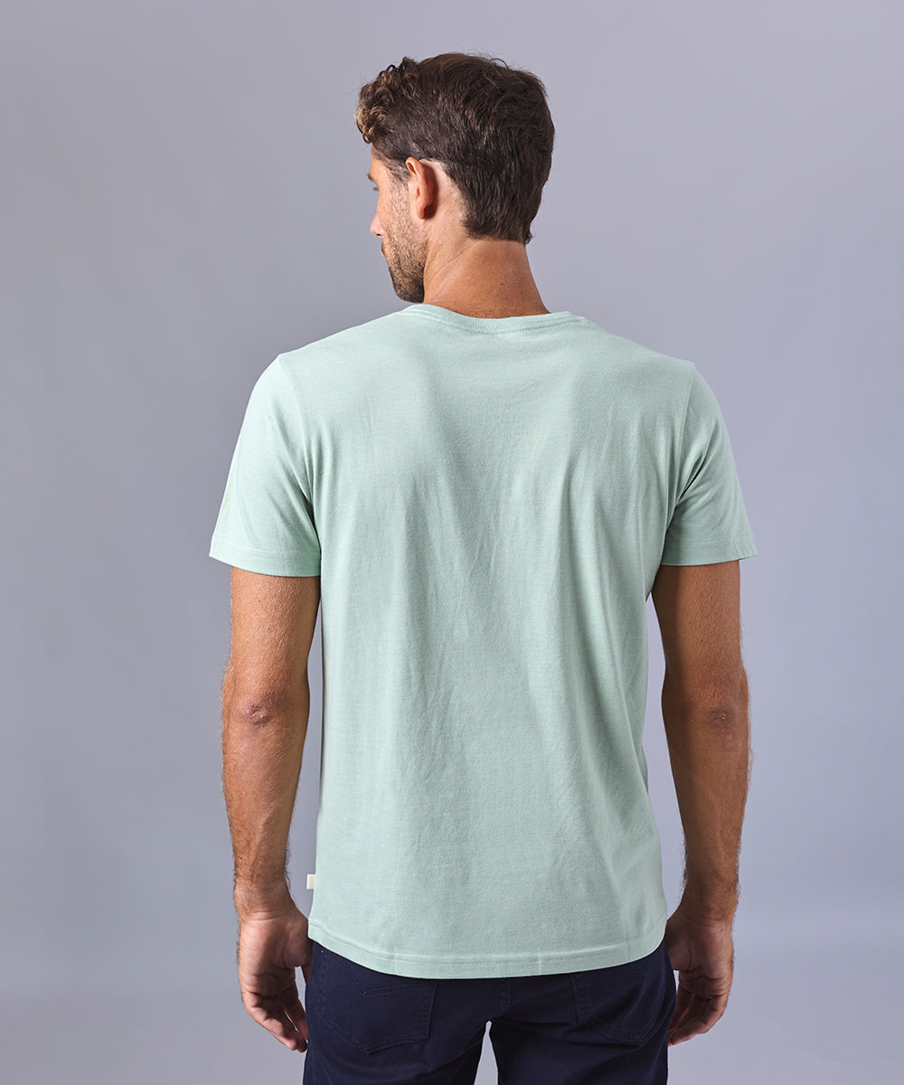 POLO MANGA CORTA BASICO CUELLO REDONDO VERDE CLARO OI24