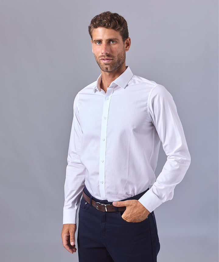 CAMISA MANGA LARGA DE VESTIR C. SPREAD BLANCO OI24