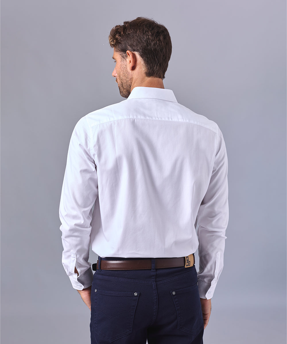 CAMISA MANGA LARGA DE VESTIR C. SPREAD BLANCO OI24
