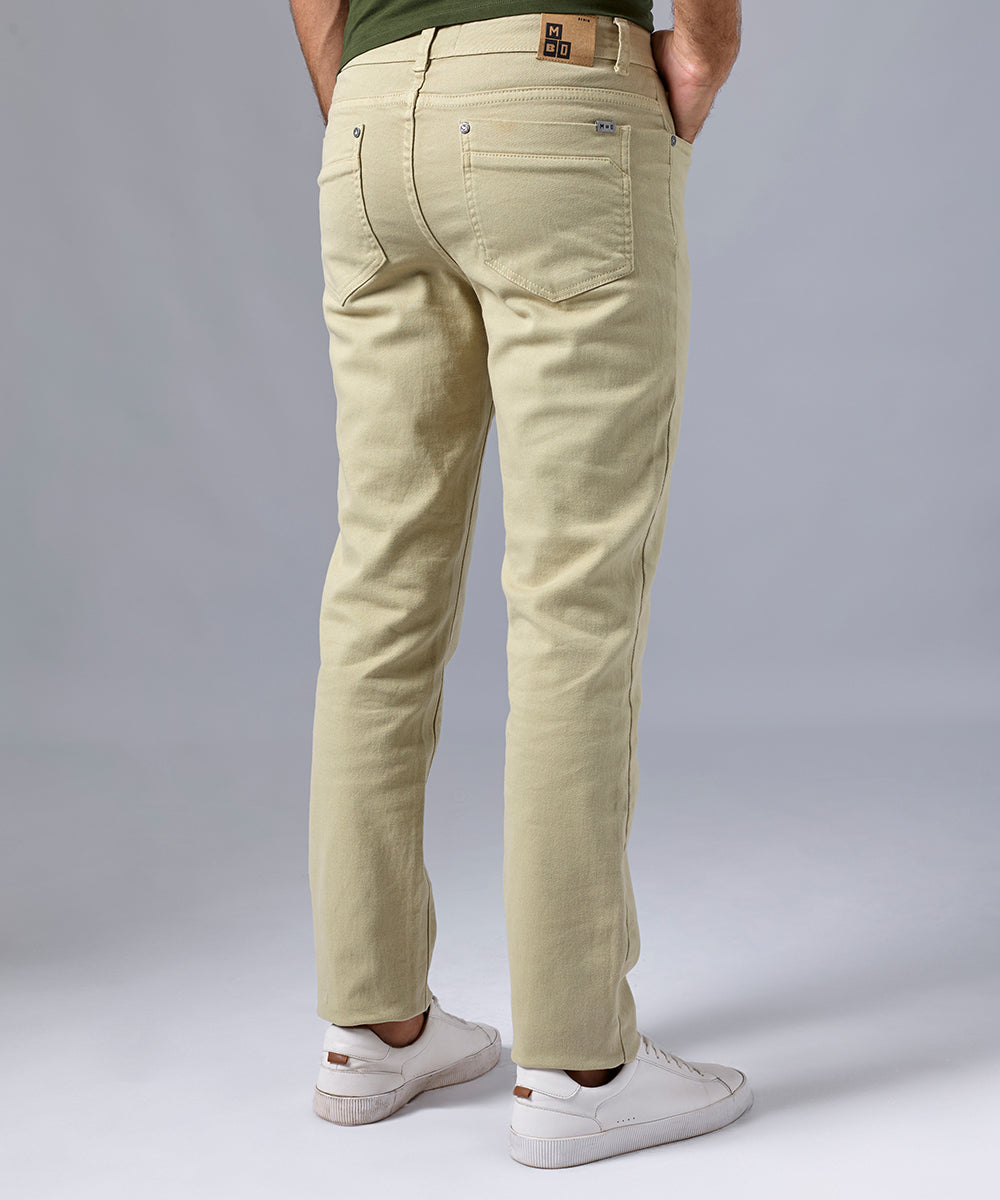 PANTALON DENIM SPANDEX SLIM FIT VERDE OLIVO OI24