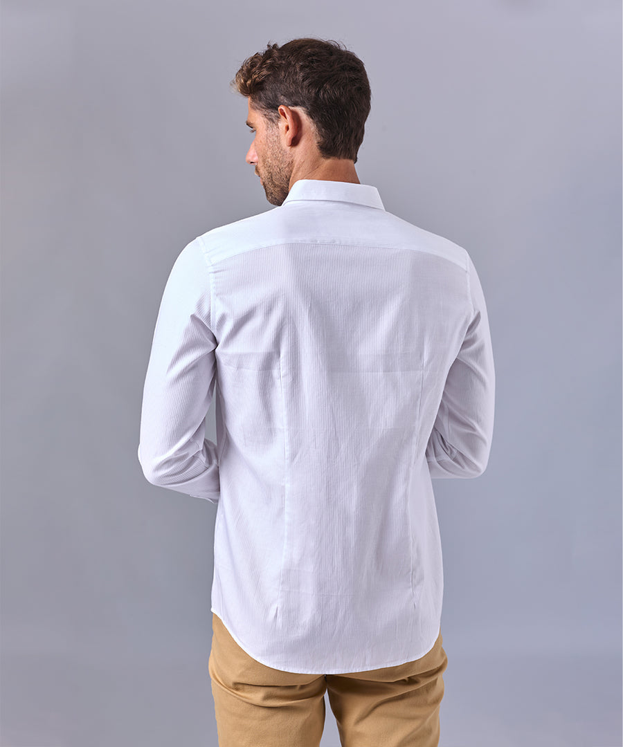 CAMISA MANGA LARGA CUELLO NEW BUTTON DWON SLIM FIT BLANCO OI24