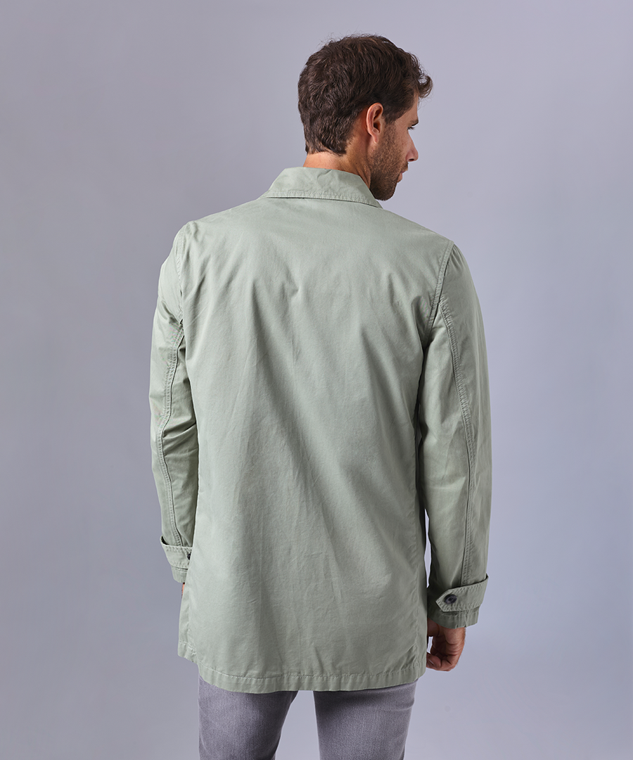 TRENCH COAT CORTO VERDE OLIVO OI24