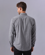 CAMISA MANGA LARGA FRANELA CLASSIC FIT NEGRO CUADROS OI24