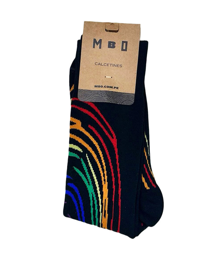 MEDIAS ALTAS HUELLA PRIDE PACK X1 OI24 NEGRO