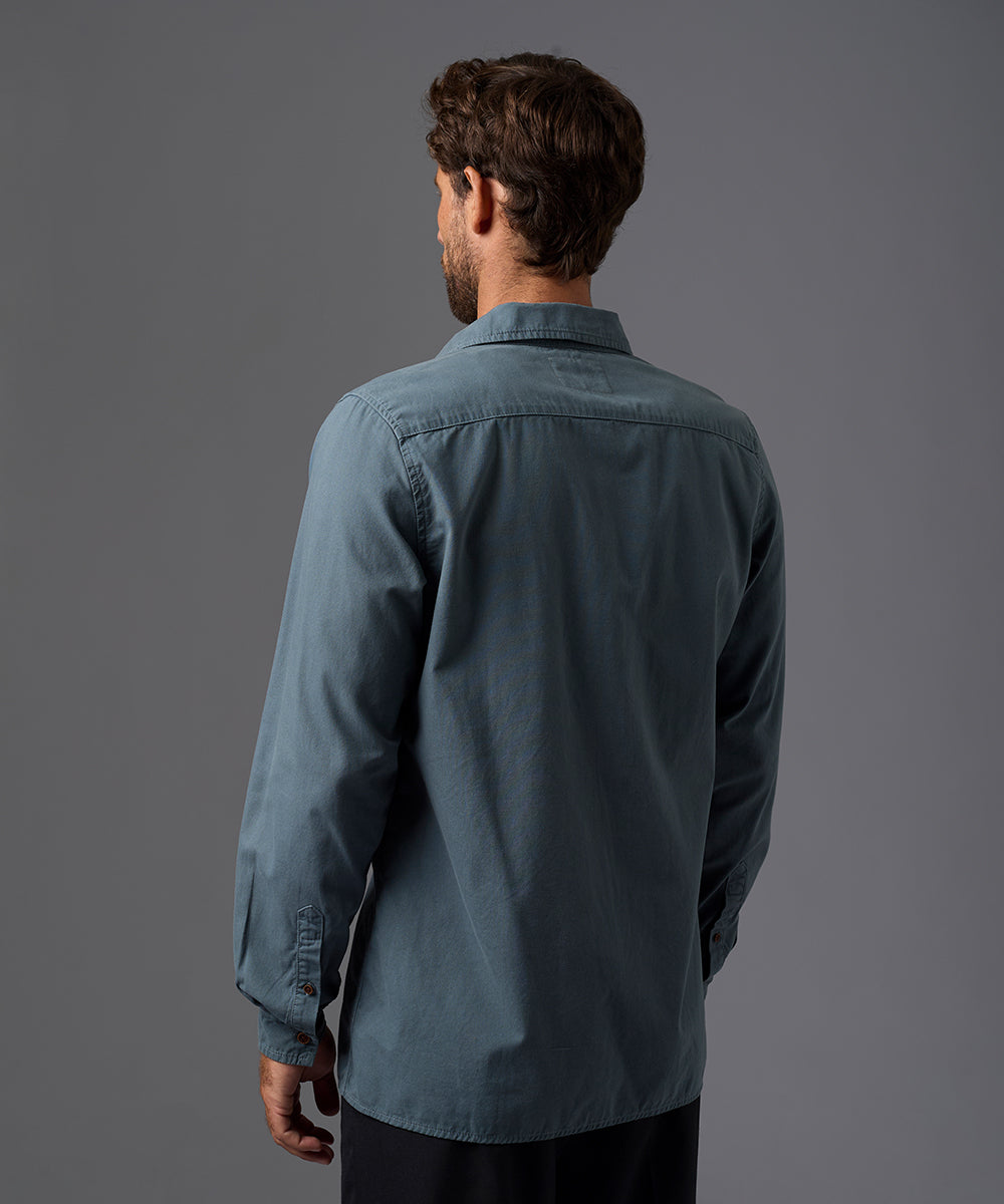 CAMISA MANGA LARGA TAFETA DOBLE BOLSILLO CLASSIC FIT OI26