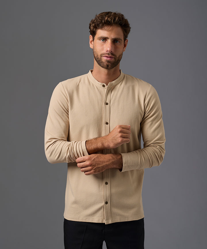 POLO MANGA LARGA PIQUE CUELLO NERU OI26