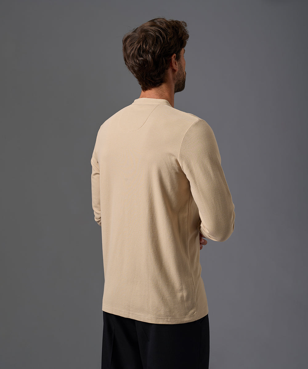 POLO MANGA LARGA PIQUE CUELLO NERU OI26