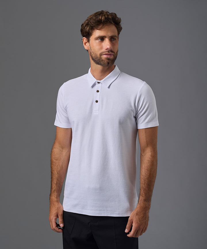 POLO MANGA CORTA PIQUE CUELLO BOX BORDADO OI26