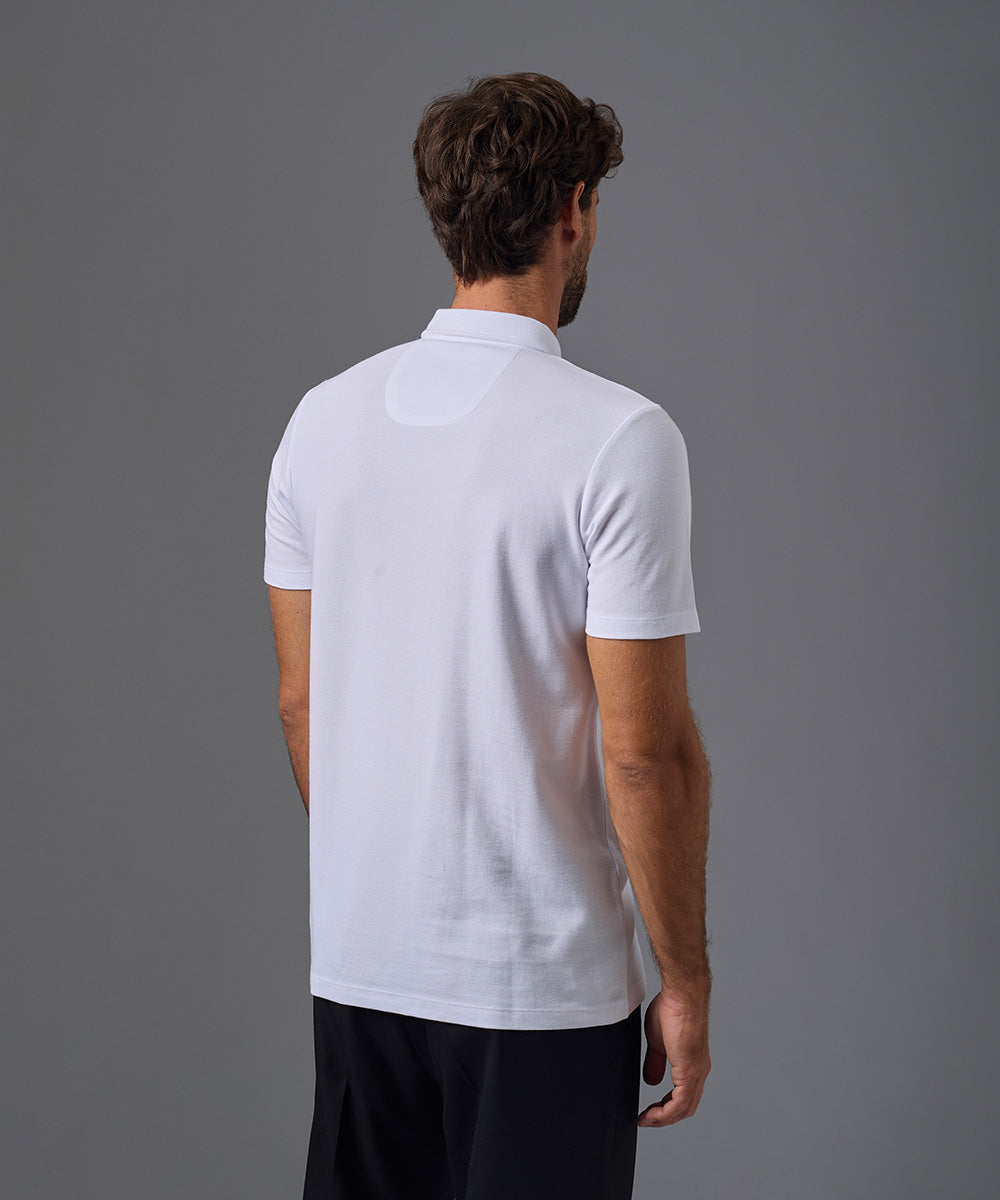 POLO MANGA CORTA PIQUE CUELLO BOX BORDADO OI26