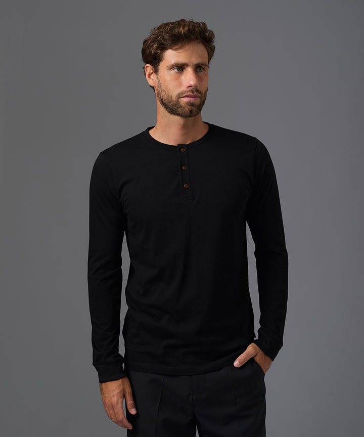 POLO MANGA LARGA JERSEY HENLEY OI26