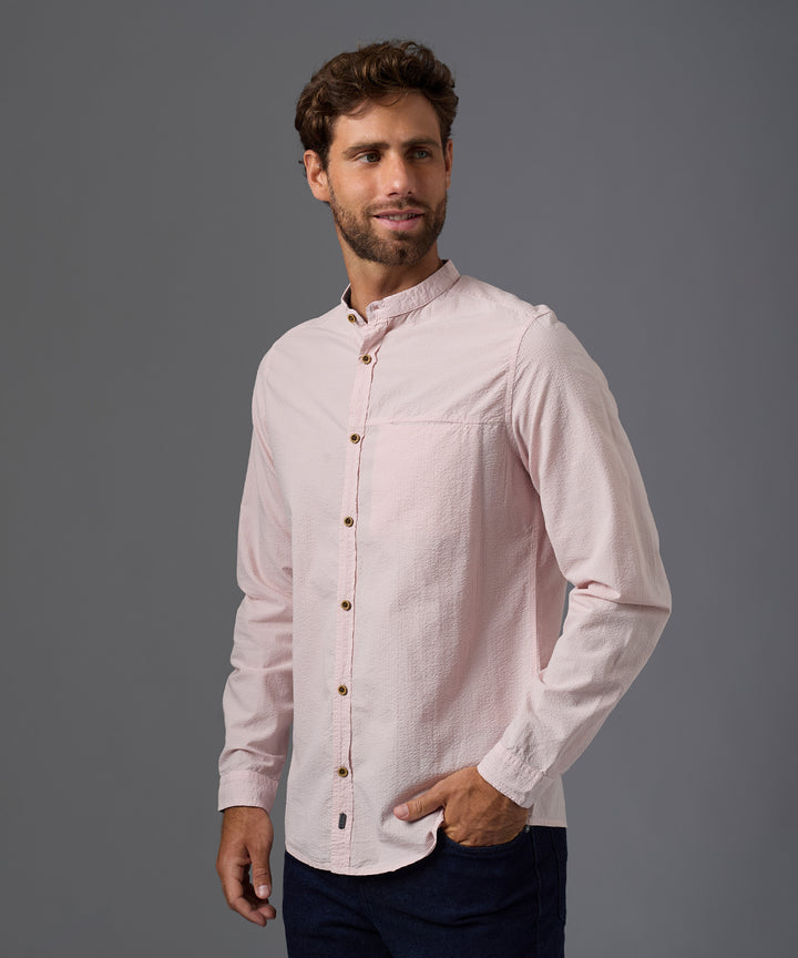 CAMISA MANGA LARGA SEERSUCKER TWISTED COLLAR CLASSIC FIT OI26