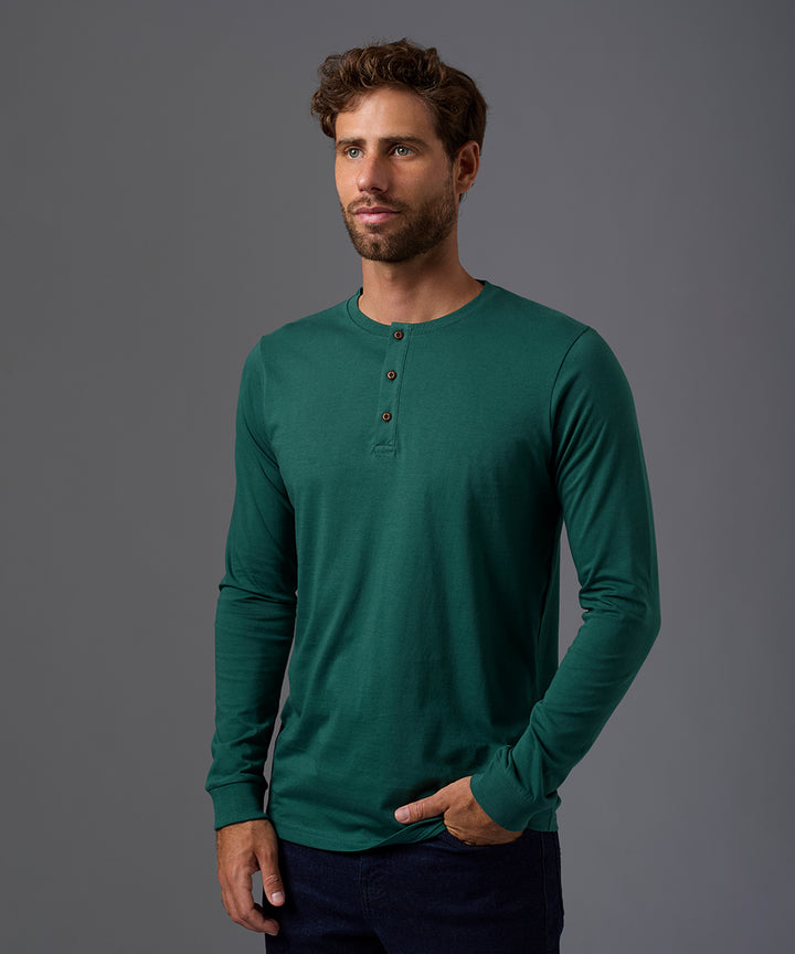 POLO MANGA LARGA JERSEY HENLEY OI26