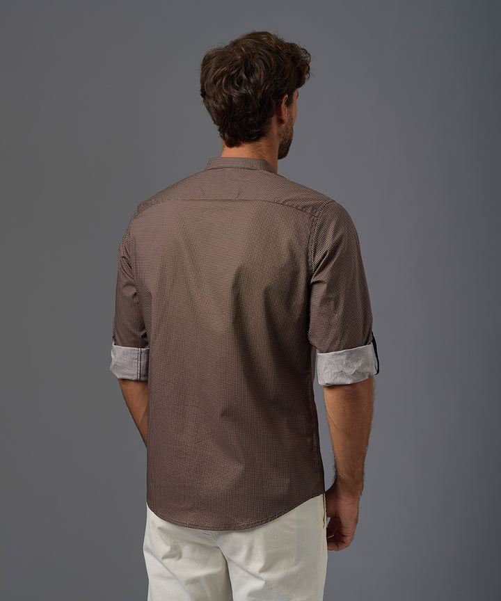 CAMISA MANGA LARGA ROLL UP MICRO BUTTON DOWN CLASSIC FIT OI26