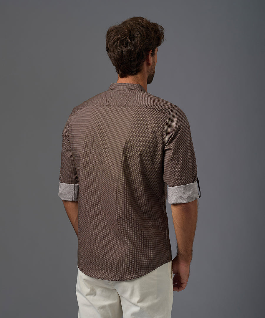CAMISA MANGA LARGA ROLL UP MICRO BUTTON DOWN CLASSIC FIT OI26