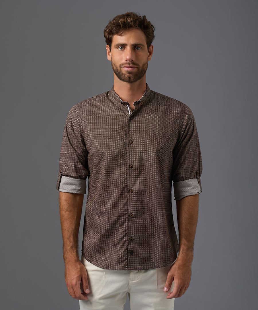 CAMISA MANGA LARGA ROLL UP MICRO BUTTON DOWN CLASSIC FIT OI26