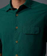 CAMISA MANGA LARGA SEERSUCKER CUELLO SPREAD CLASSIC FIT OI26
