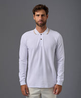 POLO MANGA LARGA PIQUE CUELLO RECTILINEO OI26