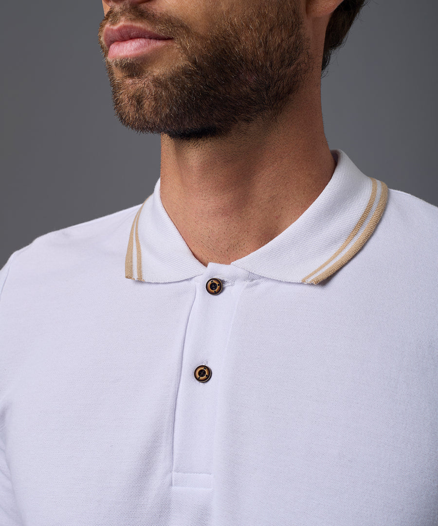 POLO MANGA LARGA PIQUE CUELLO RECTILINEO OI26
