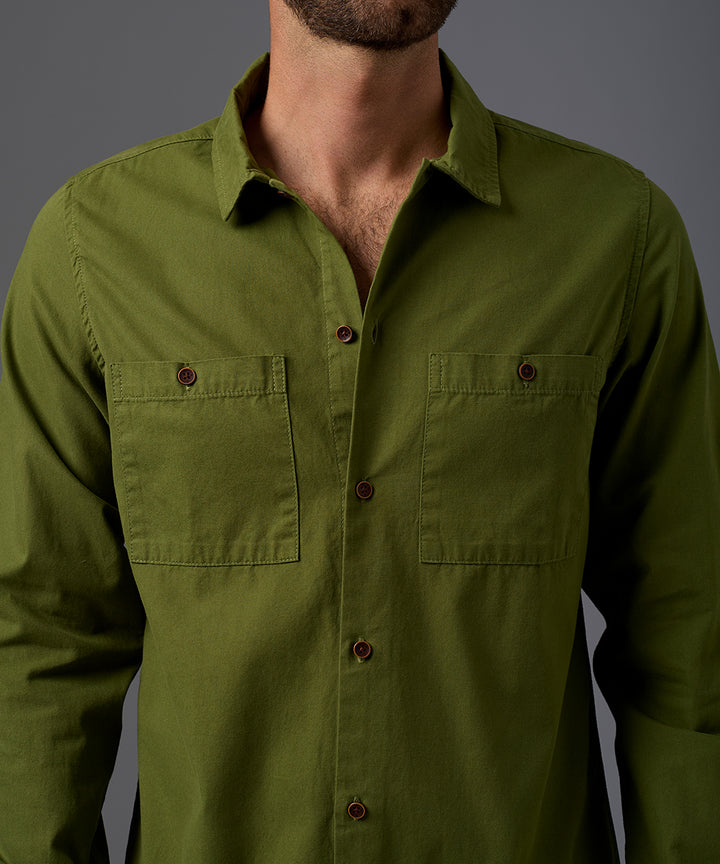 CAMISA MANGA LARGA TAFETA DOBLE BOLSILLO CLASSIC FIT OI26